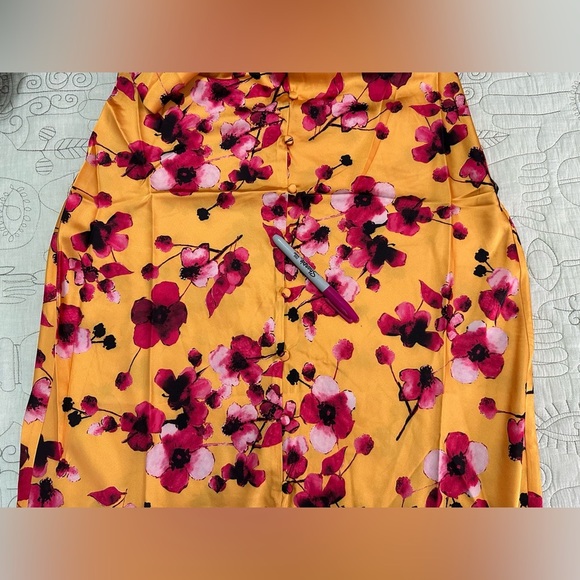 NEW Hutch Liddy Slip Dress Sz M Floral Yellow Pink - Picture 7 of 14